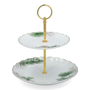 2-Tier Porcelain Cake Stand Multicolor 16-21cm 2-Tier Porcelain Cake Stand Multicolor 16-21cm